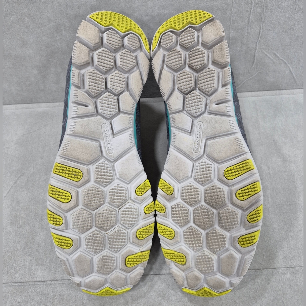 Skechers Hyped Lightweight Sneakers women's 11 gray tiel slip on bungee laces - Picture 8 of 11